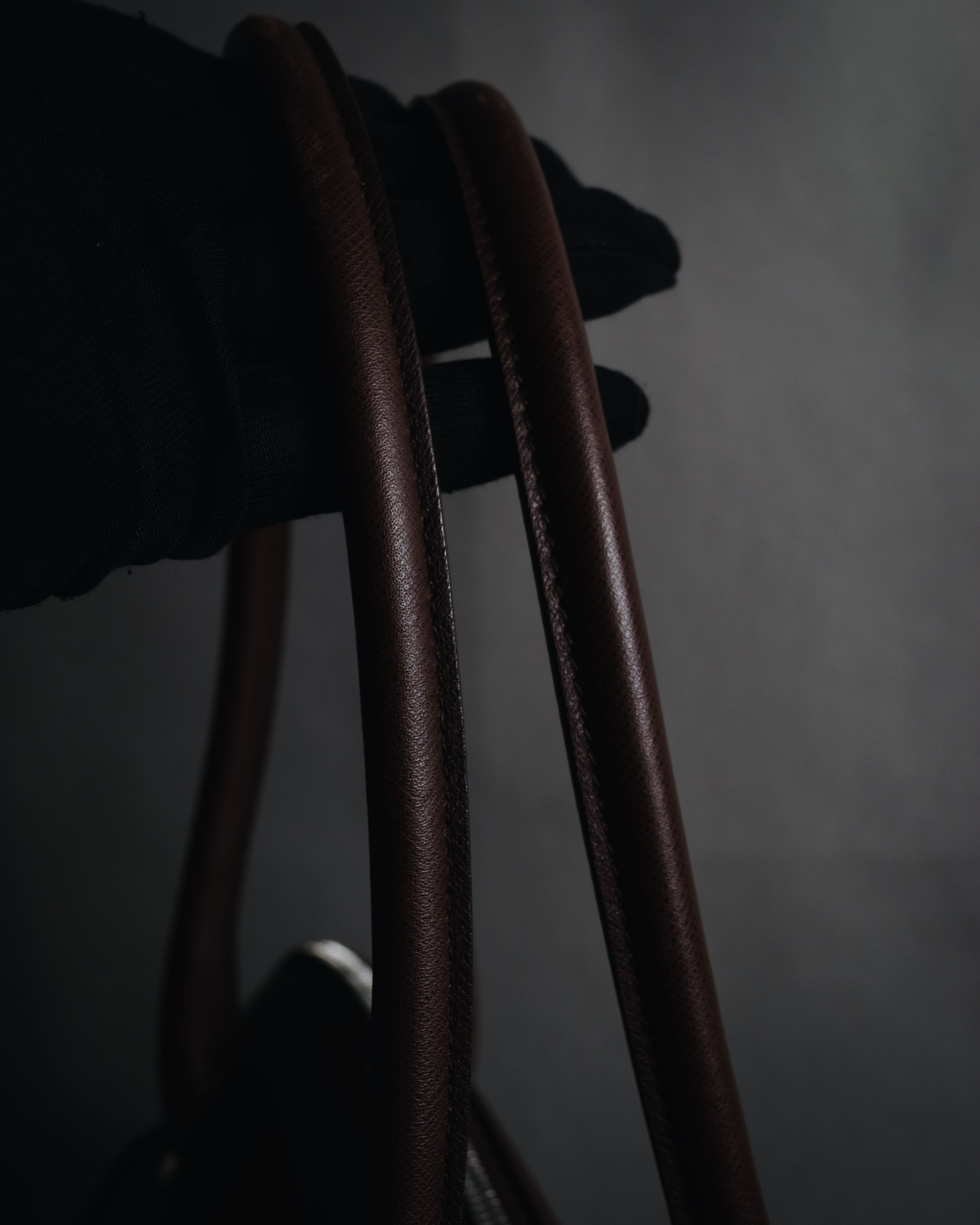 –SPECIAL– "Salvatore Ferragamo" 00’s calf hair gancini rattan accent handbag