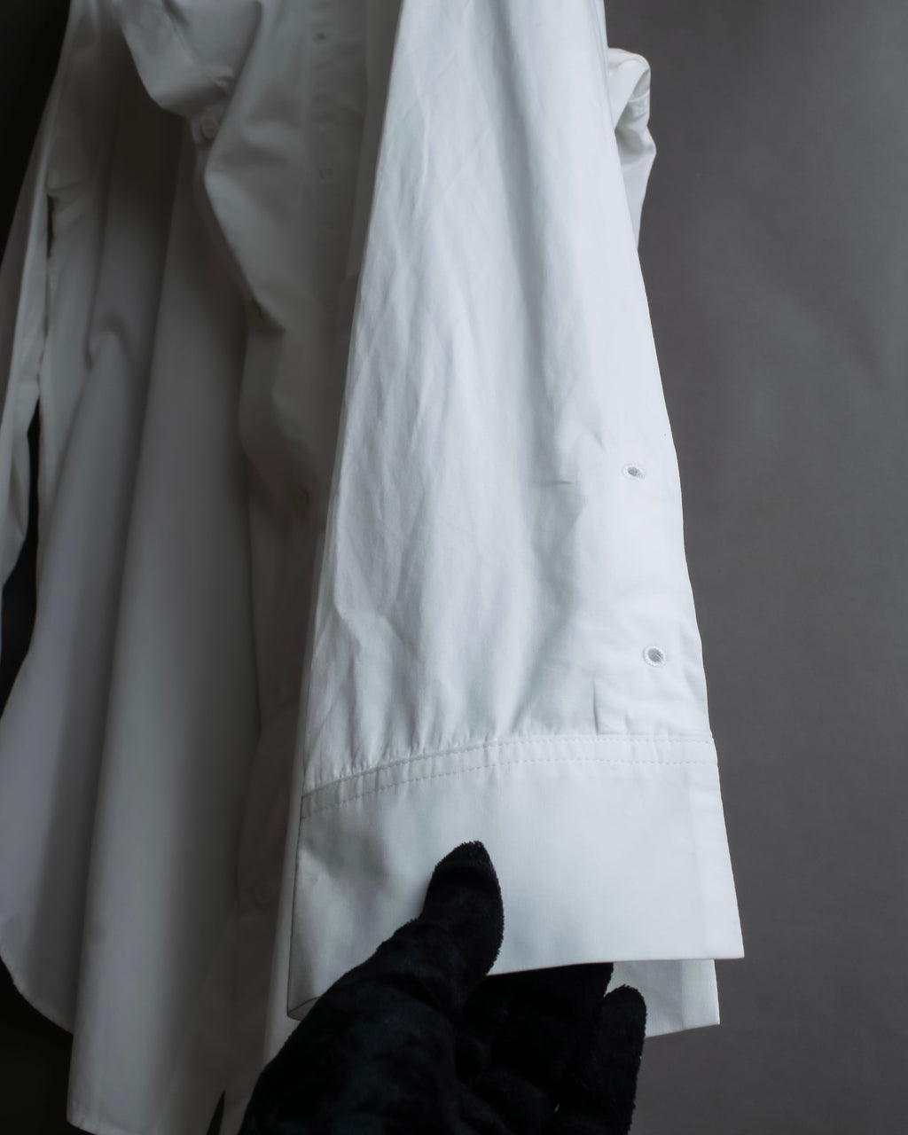 "YOHJI YAMAMOTO" 12SS Folded front panel cotton shirt