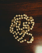 -SPECIAL- "CHANEL" 90's Pearl and crystal embellished long necklace
