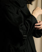 "TORUICHOU" Muffler-style collar military detail coat