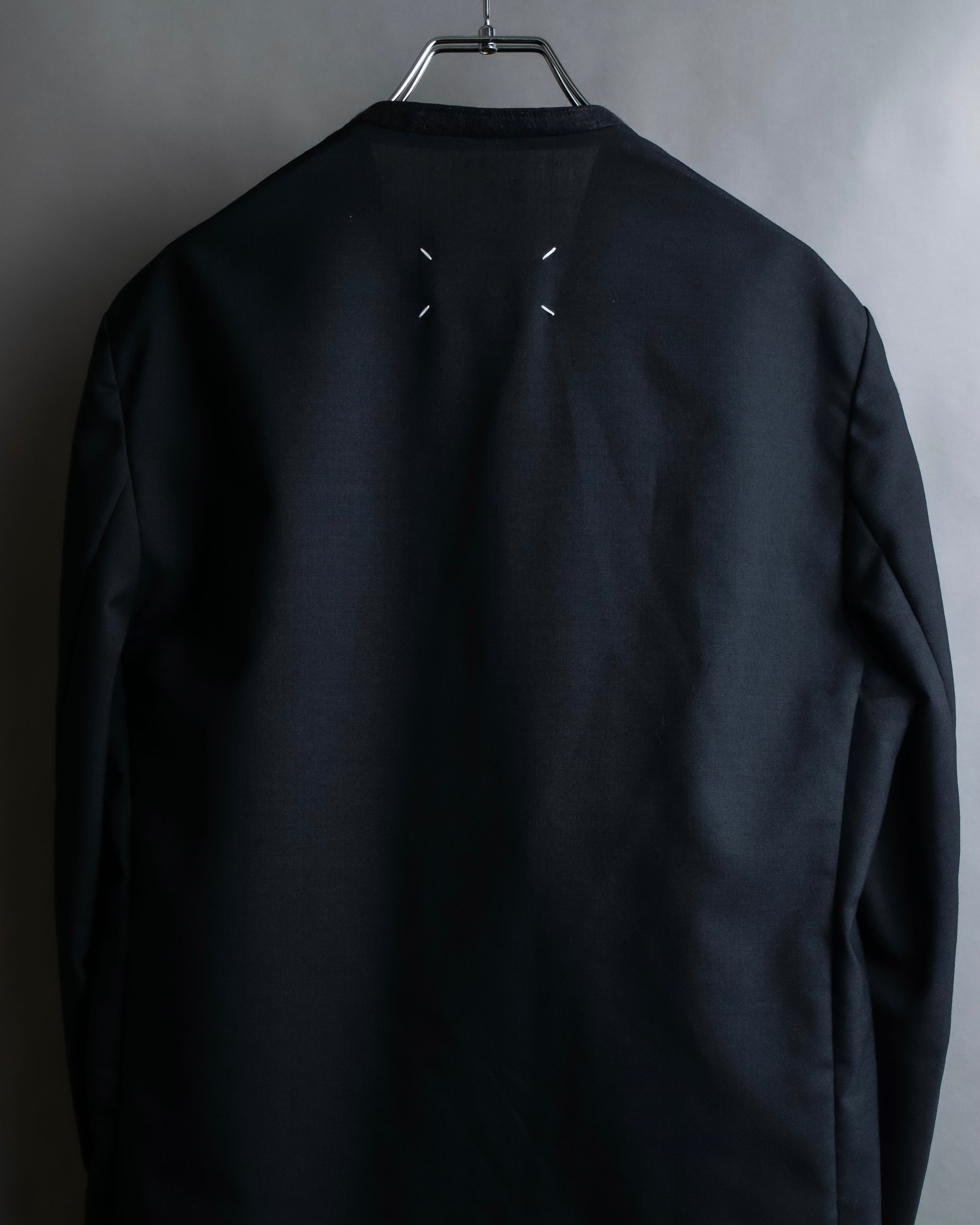 "MAISON MARGIELA" 20AW No-collar design wool tailored jacket