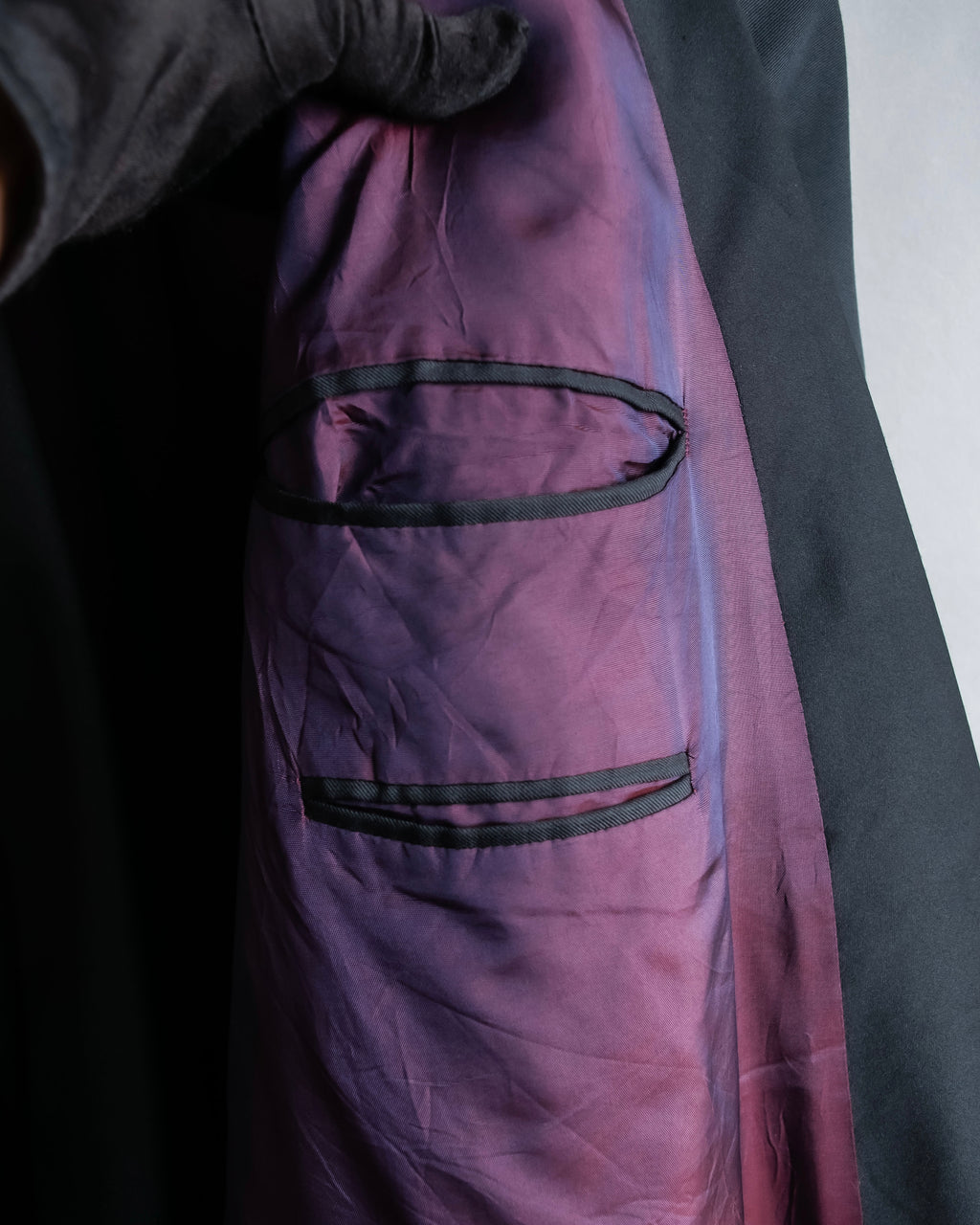 "Vintage shawl collar smoking jacket"