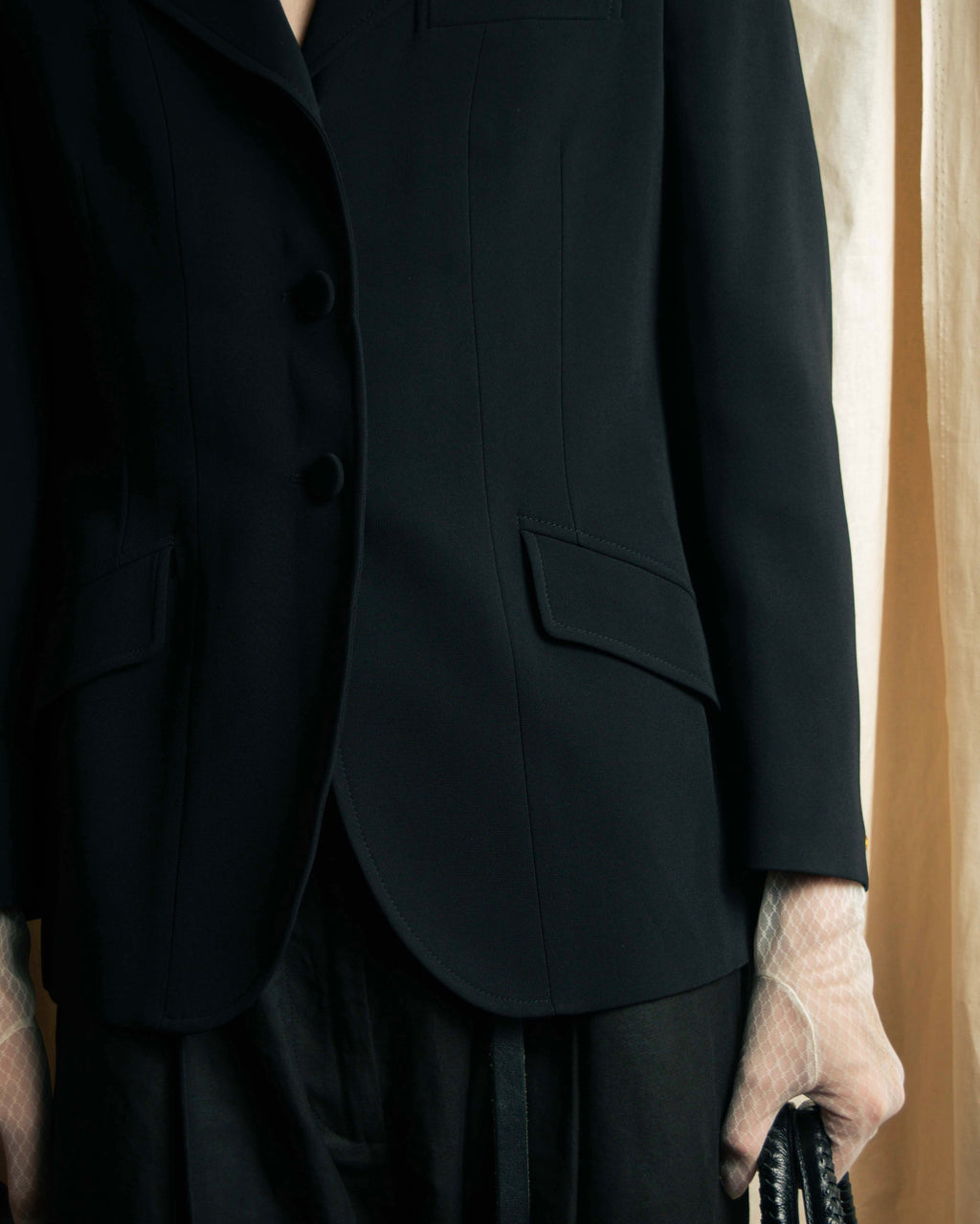 "GUCCI" Michele period stand collar modified design tailored jacket