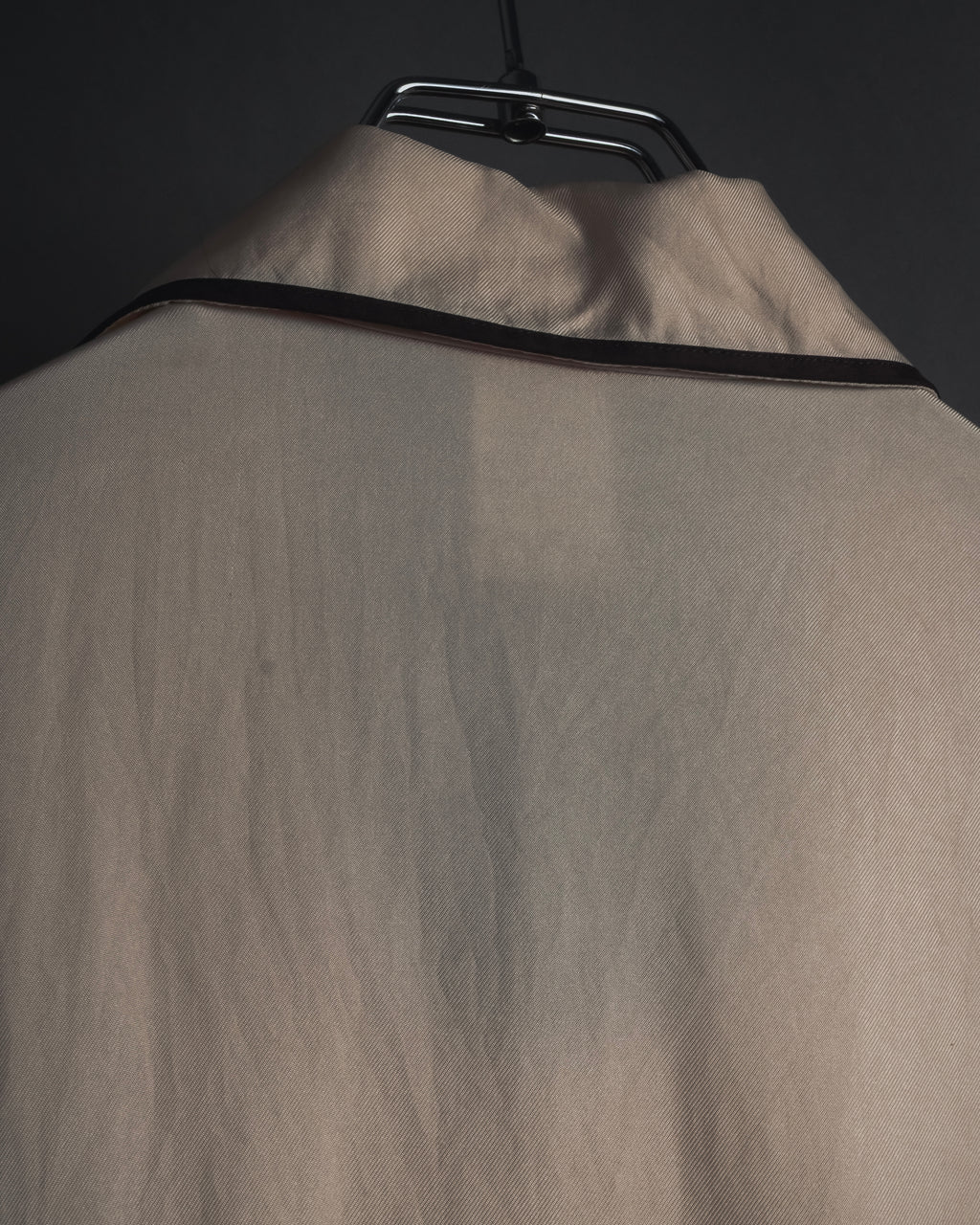 "CELINE" 00’s Piped ruffle silk blouse