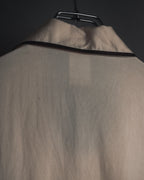 "CELINE" 00’s Piped ruffle silk blouse