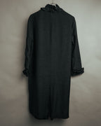 -MOOD Vintage Collections-
80’s-90’s Ruffle detail black long coat