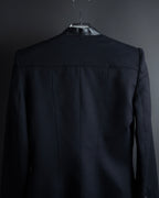 "HELMUT LANG" Leather lapel design, glossy jacket