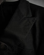 "HERMES" 90's Elegantly relaxed cotton linen tailored jacket