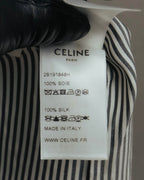 -SPECIAL- “CELINE” 2018’s silk striped ruffle bow blouse