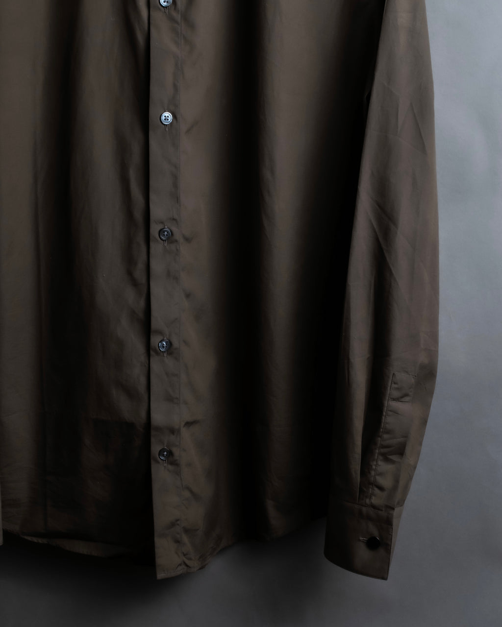 "HERMES" Mocha brown color oversized shirt