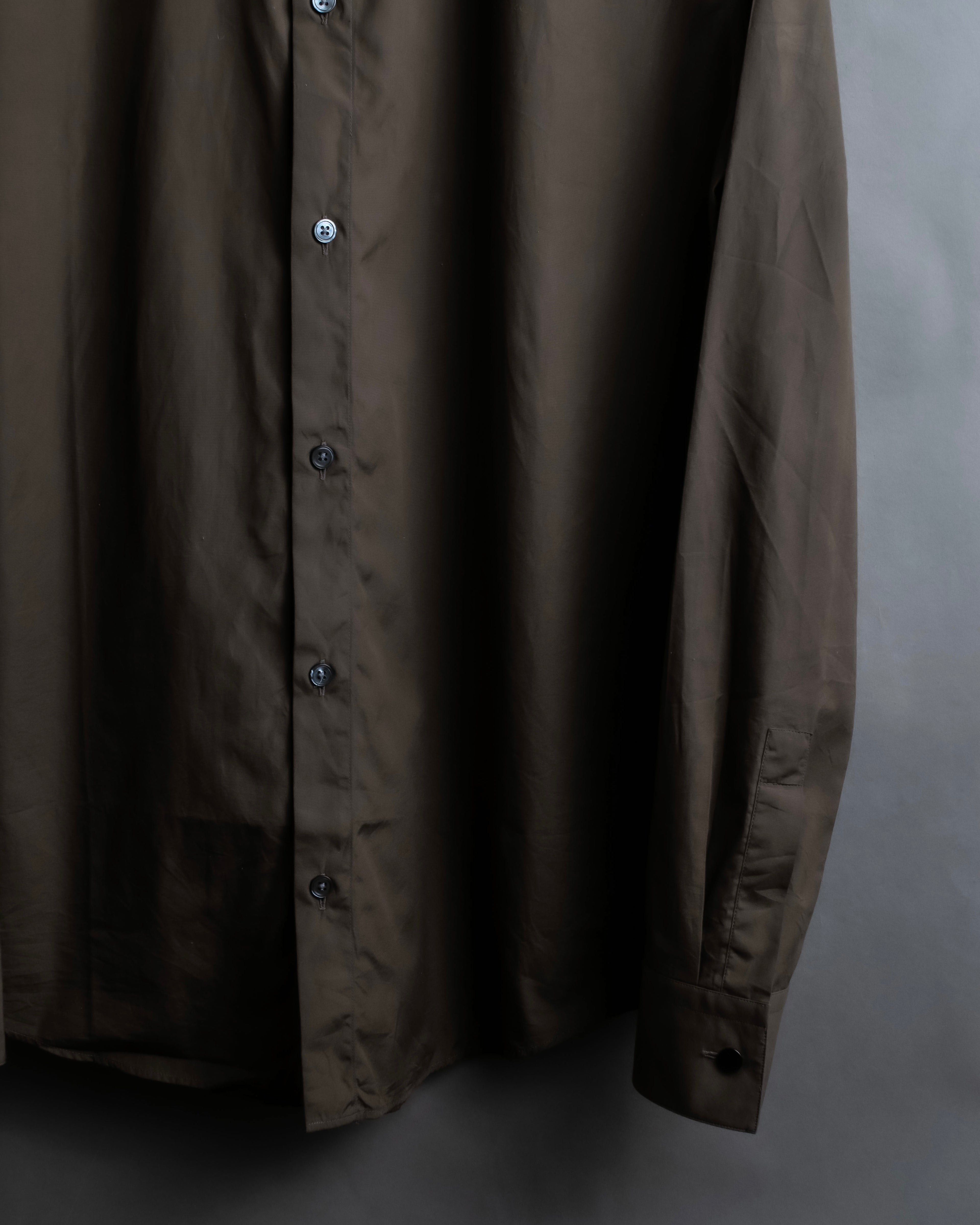 "HERMES" Mocha brown color oversized shirt