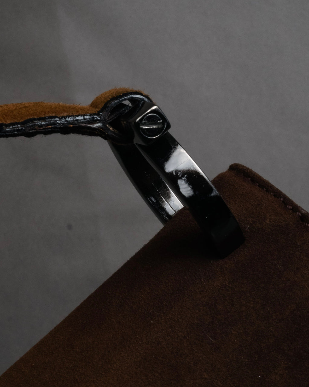 “Salvatore Ferragamo” 90’s-00’s Gancini suede shoulder bag