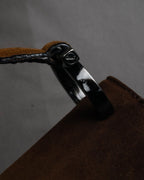 “Salvatore Ferragamo” 90’s-00’s Gancini suede shoulder bag