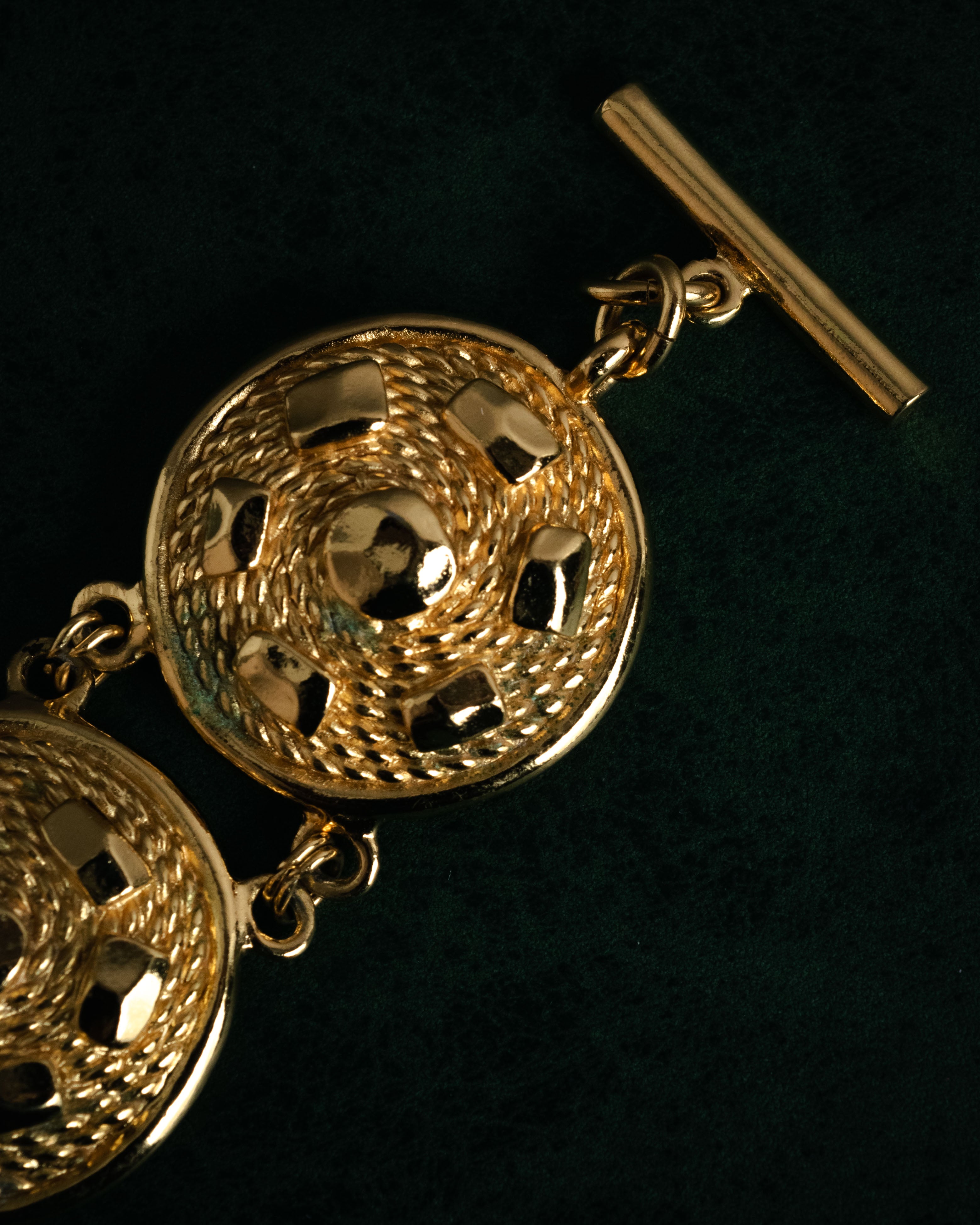 “Christian Dior” 90’s Medallion motif toggle bracelet