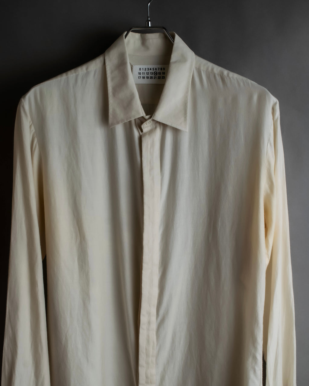 "Maison Martin Margiela" 2010SS triple layer folded fly front shirt