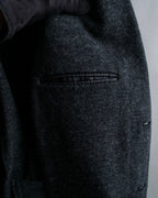 "POLO Ralph Lauren" Herringbone weave charcoal gray tailored jacket