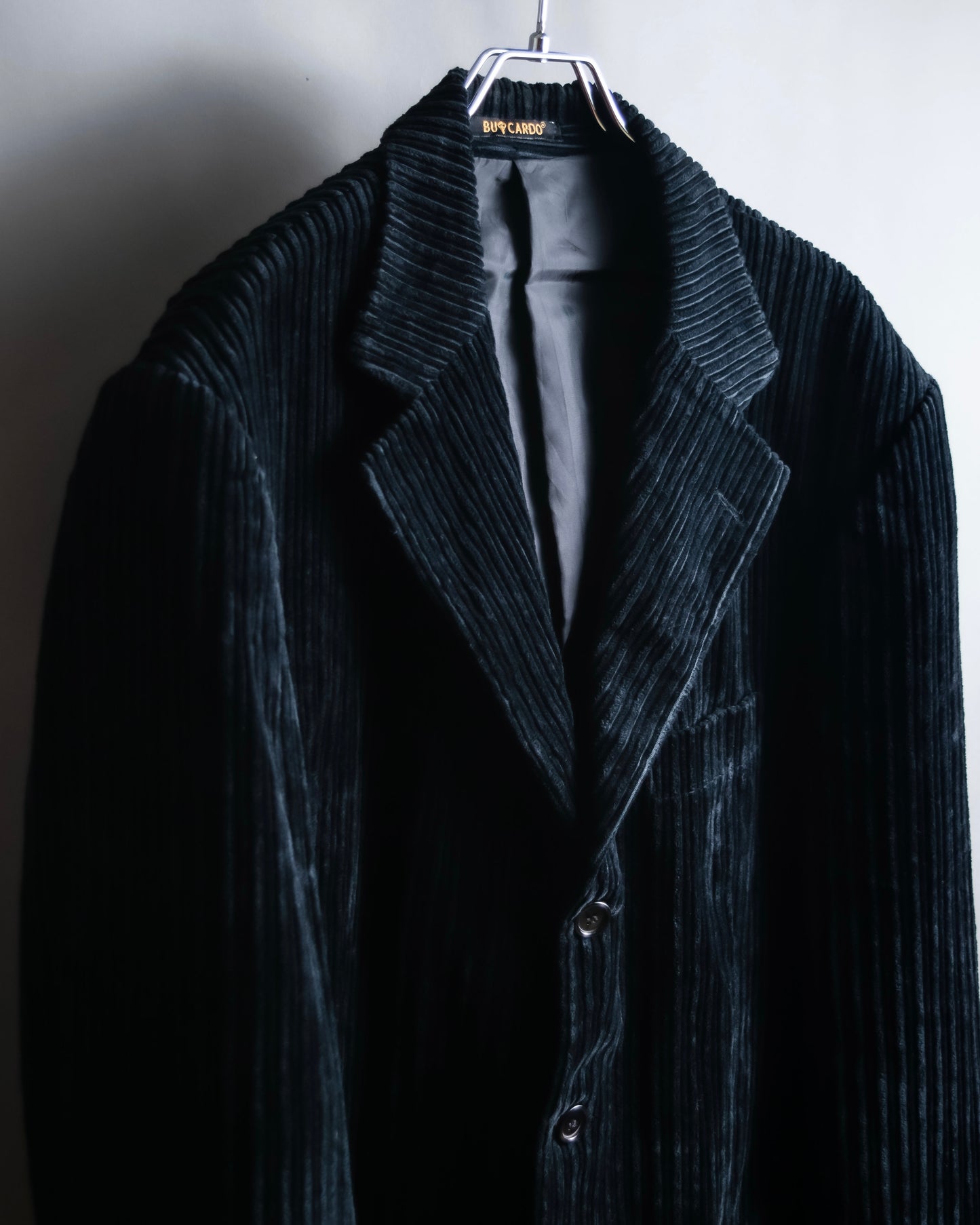 "BU CARDO" velour-like corduroy tailored jacket