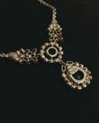 "Christian Dior" 80's-90's Emerald green pendant necklace