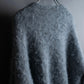 "Vintage drop shoulder shaggy knit pullover"