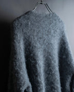 "Vintage drop shoulder shaggy knit pullover"