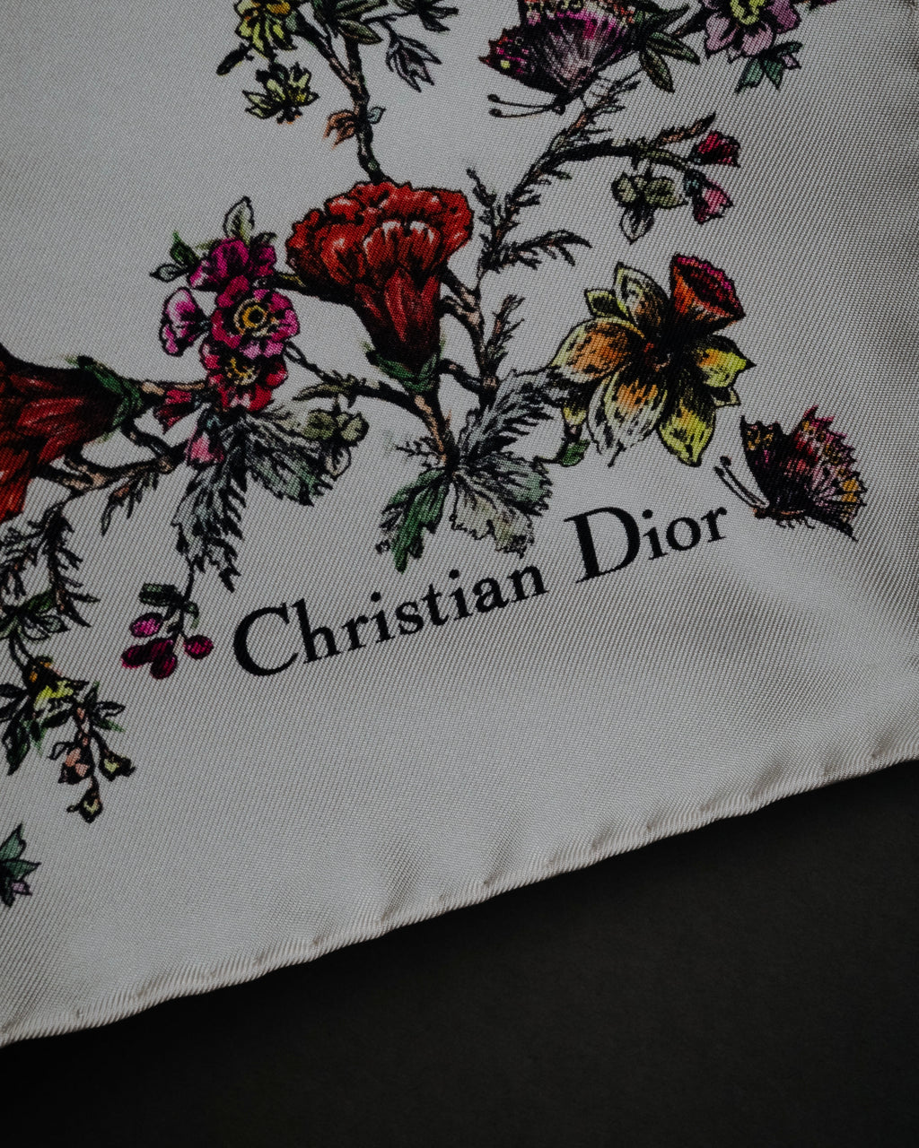 "Christian Dior" 2020-2023 botanical silk twill scarf
