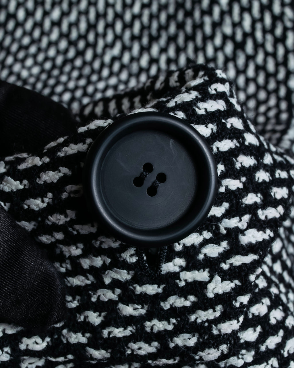 "Christian Dior" Jacquard switching design no-collar jacket