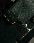 "E. MARINELLA Sottobraccio" Slide closure design 2way leather bag