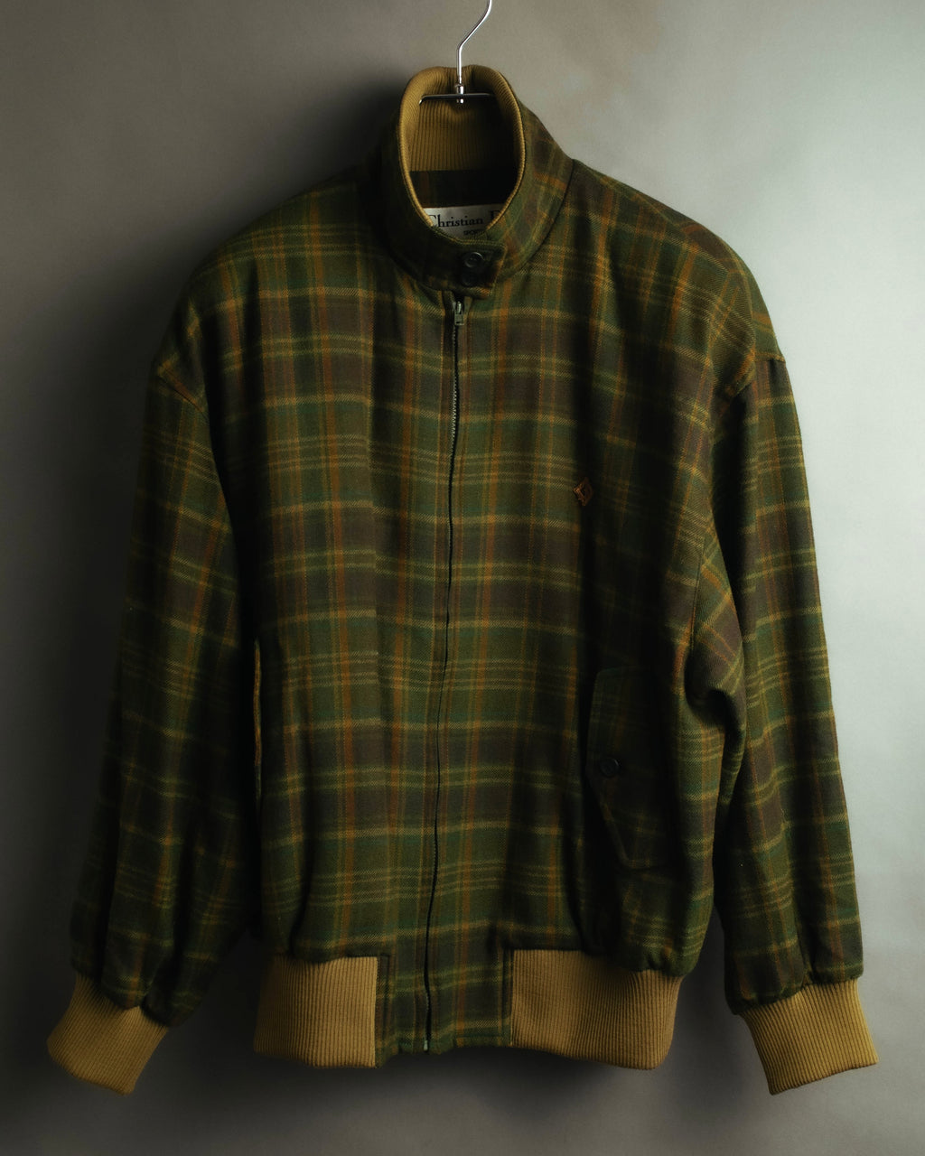 "Christian Dior" 80's-90's Wool plaid blouson and trousers set