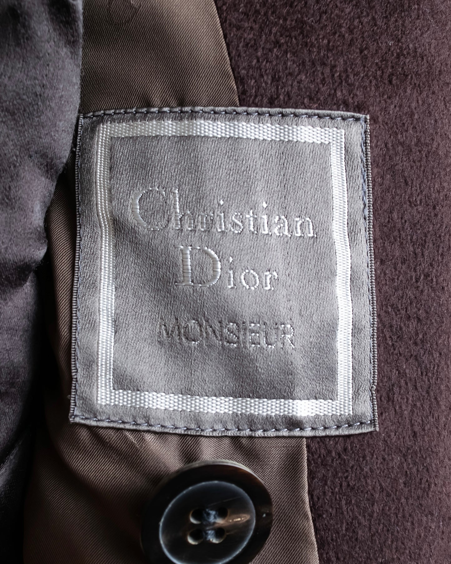 "CHRISTIAN DIOR MONSIEUR" 100% cashmere oversized chesterfield coat