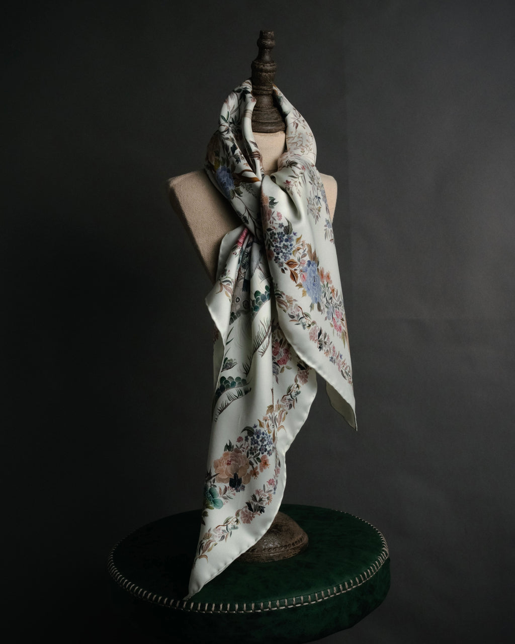 “Christian Dior” 2018– Botanical chinoiserie silk scarf