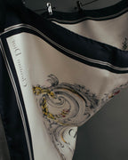 "Christian Dior" Vintage baroque print square scarf