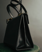 “Salvatore Ferragamo” 90’s-00’s Gancini leather top handle shoulder bag