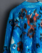 "PRADA" Abstract all over print mohair blend knit
