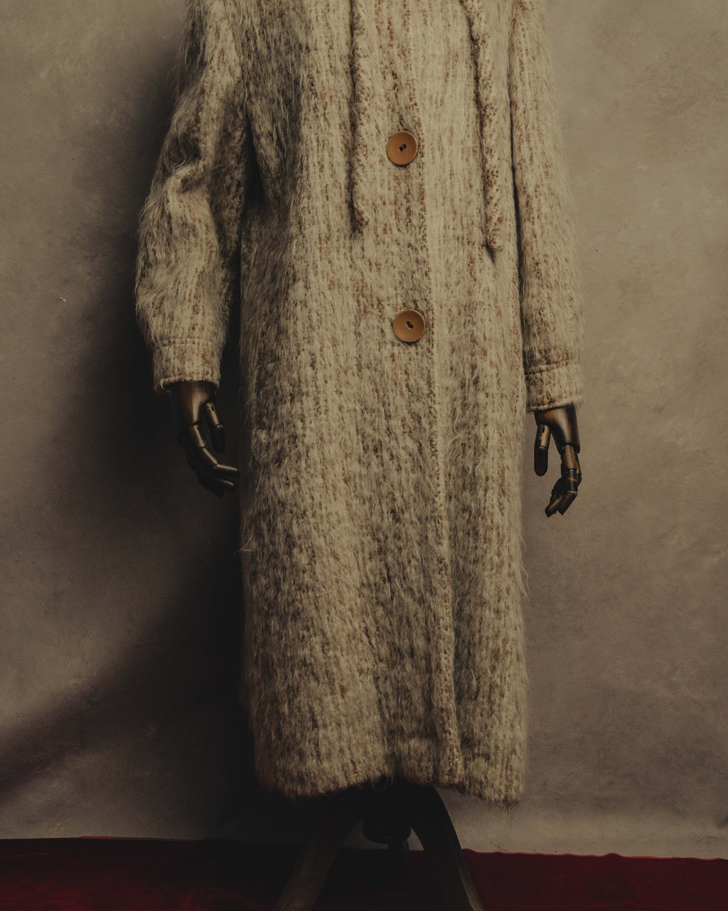 “Vintage” 80’s Shaggy textured long knit coat