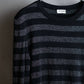 "Saint Laurent Paris" Glittery border pattern relaxed knit