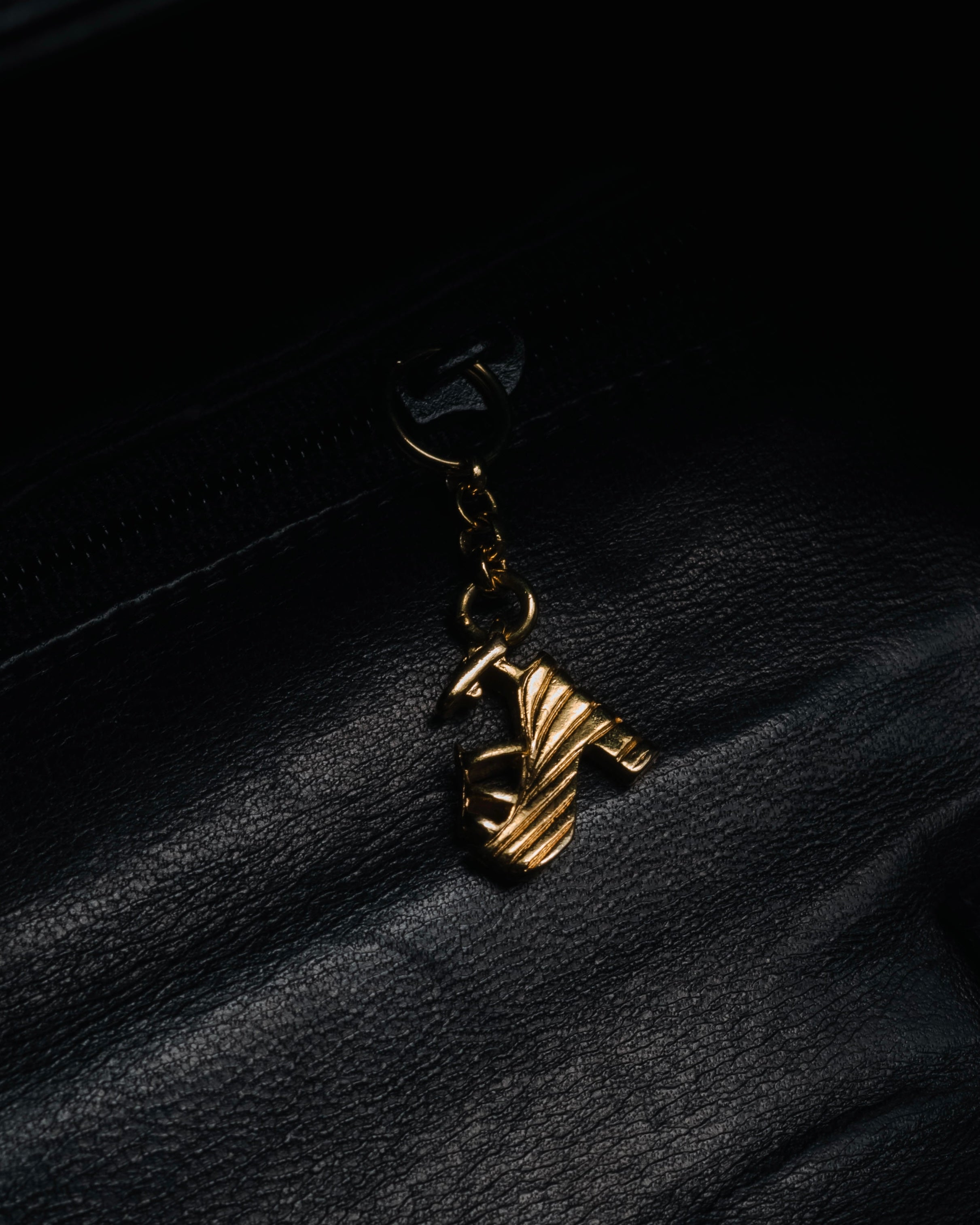 "Salvatore Ferragamo" 90’s-00’s Archive shoe motif embossed leather mini bag