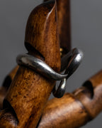 "Tiffany&Co" Elsa Peretti open heart signature silver ring