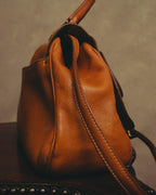 -SPECIAL- “Christian Dior” 2006-2007 Gaucho saddle leather two-way satchel