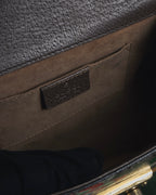 -SPECIAL- "GUCCI" Michele-era floral padlock design chain shoulder bag