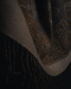 "Christian Dior" Ornamental jacquard fringe stole