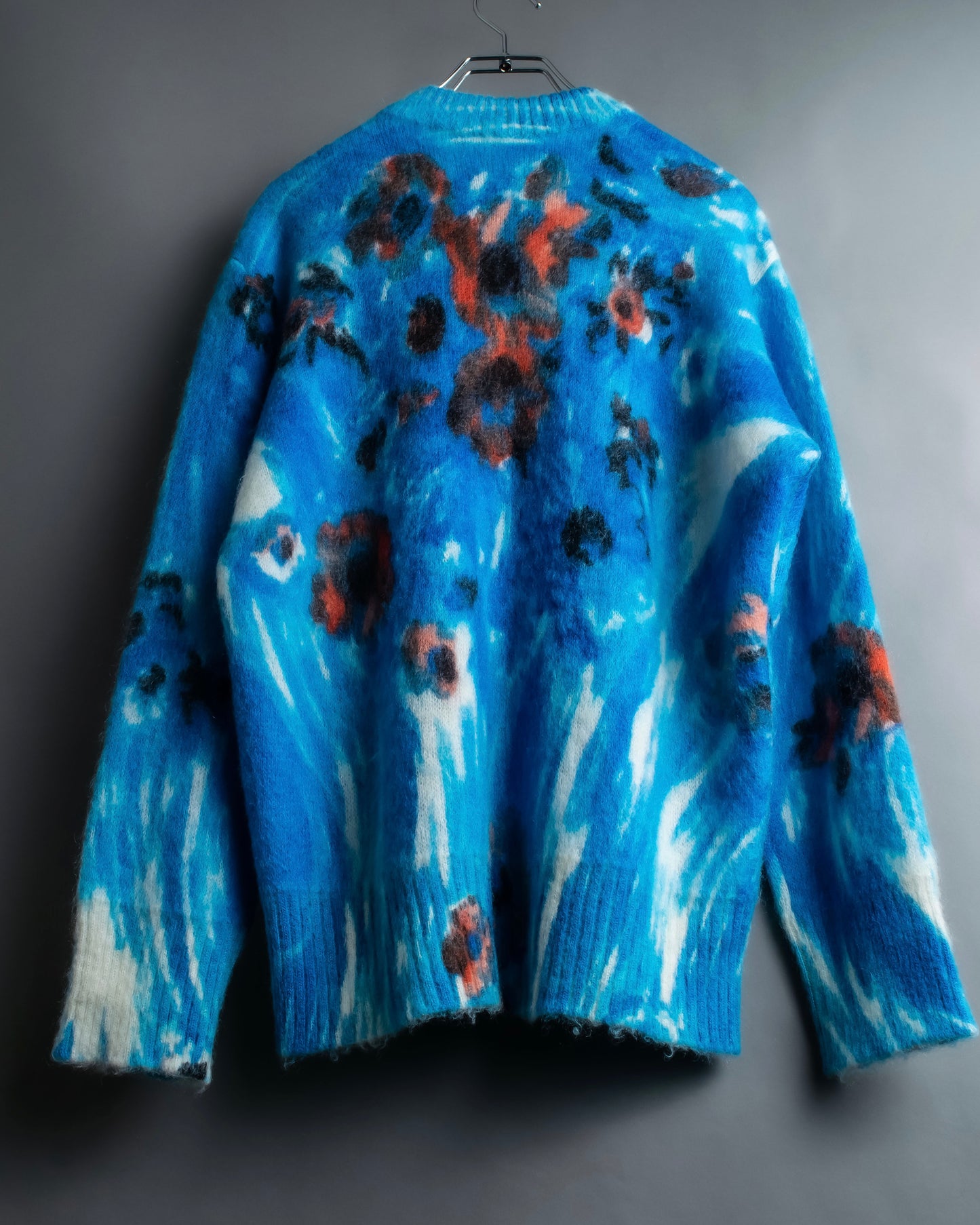 "PRADA" Abstract all-over print mohair blend knit