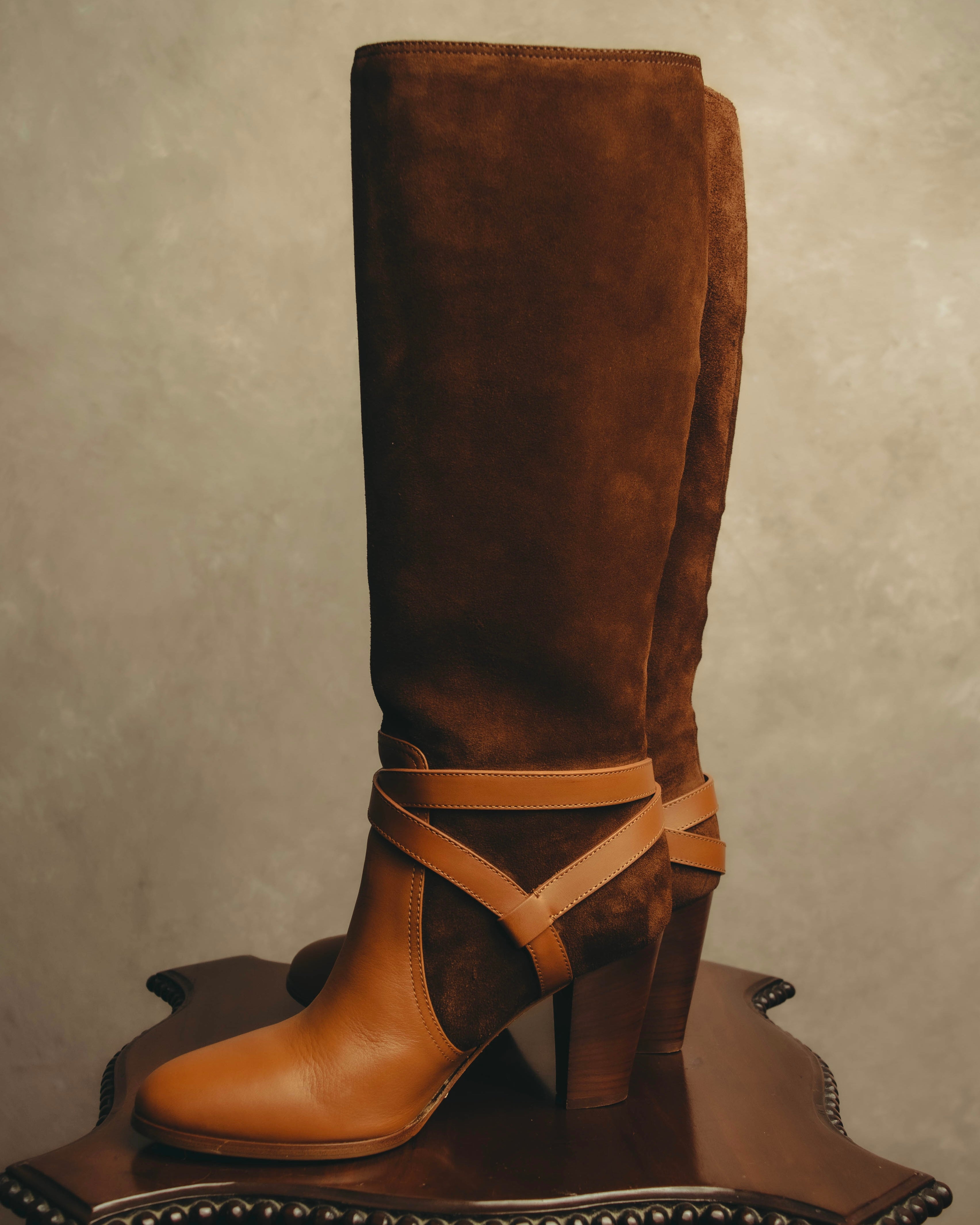 -SPECIAL- “Ralph Lauren” 2010’s-20’s Sareena washed vachetta long boots