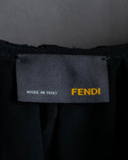 "FENDI" Gathered frill design sleeveless dress
