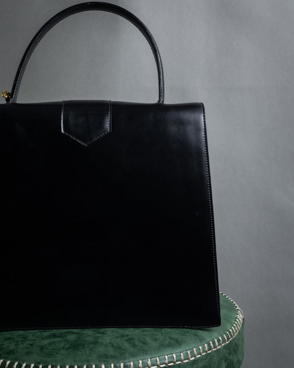 “CELINE” Early 80’s equestrian hardware top-handle bag