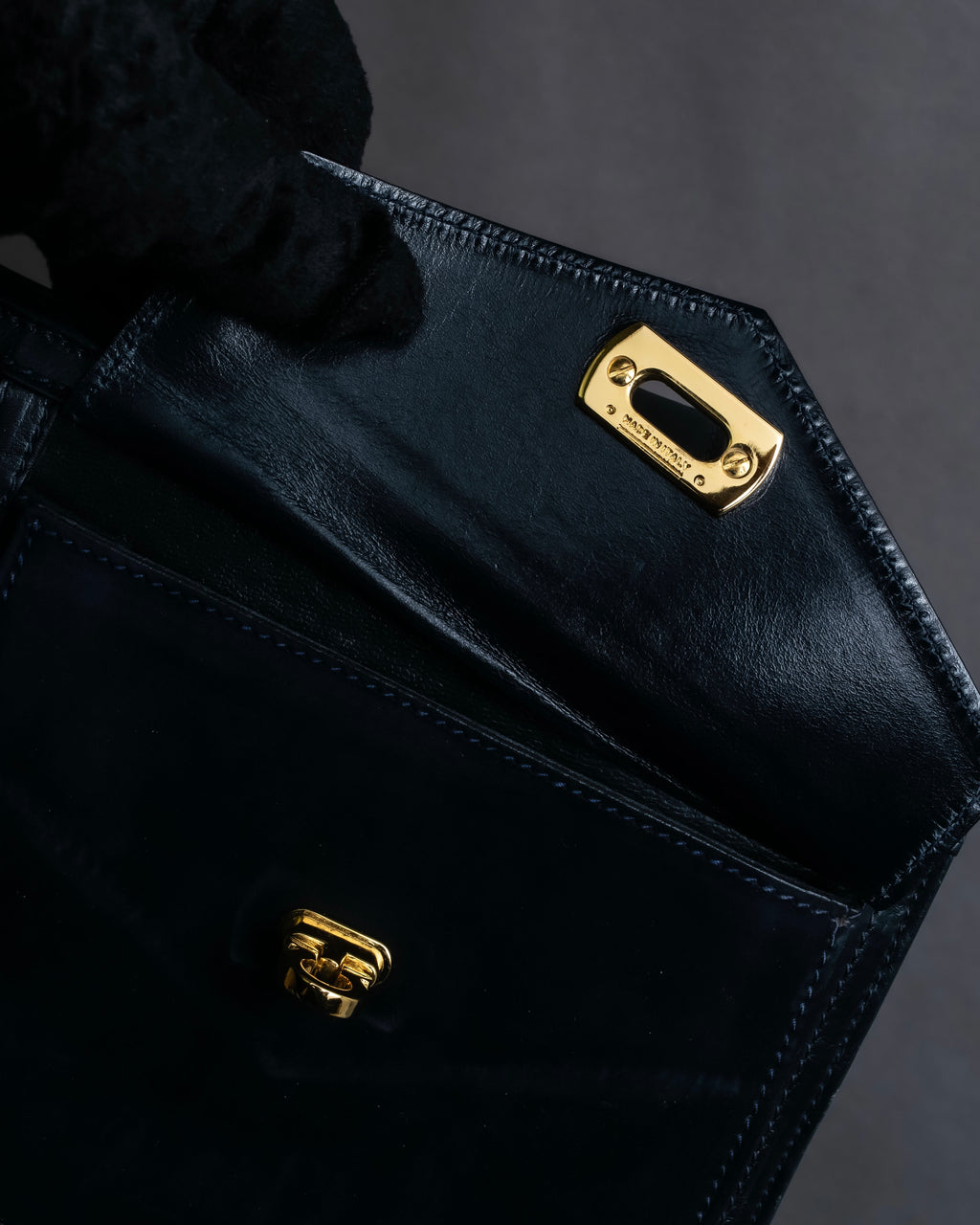 "Salvatore Ferragamo" Pocket detail leather combination tote bag
