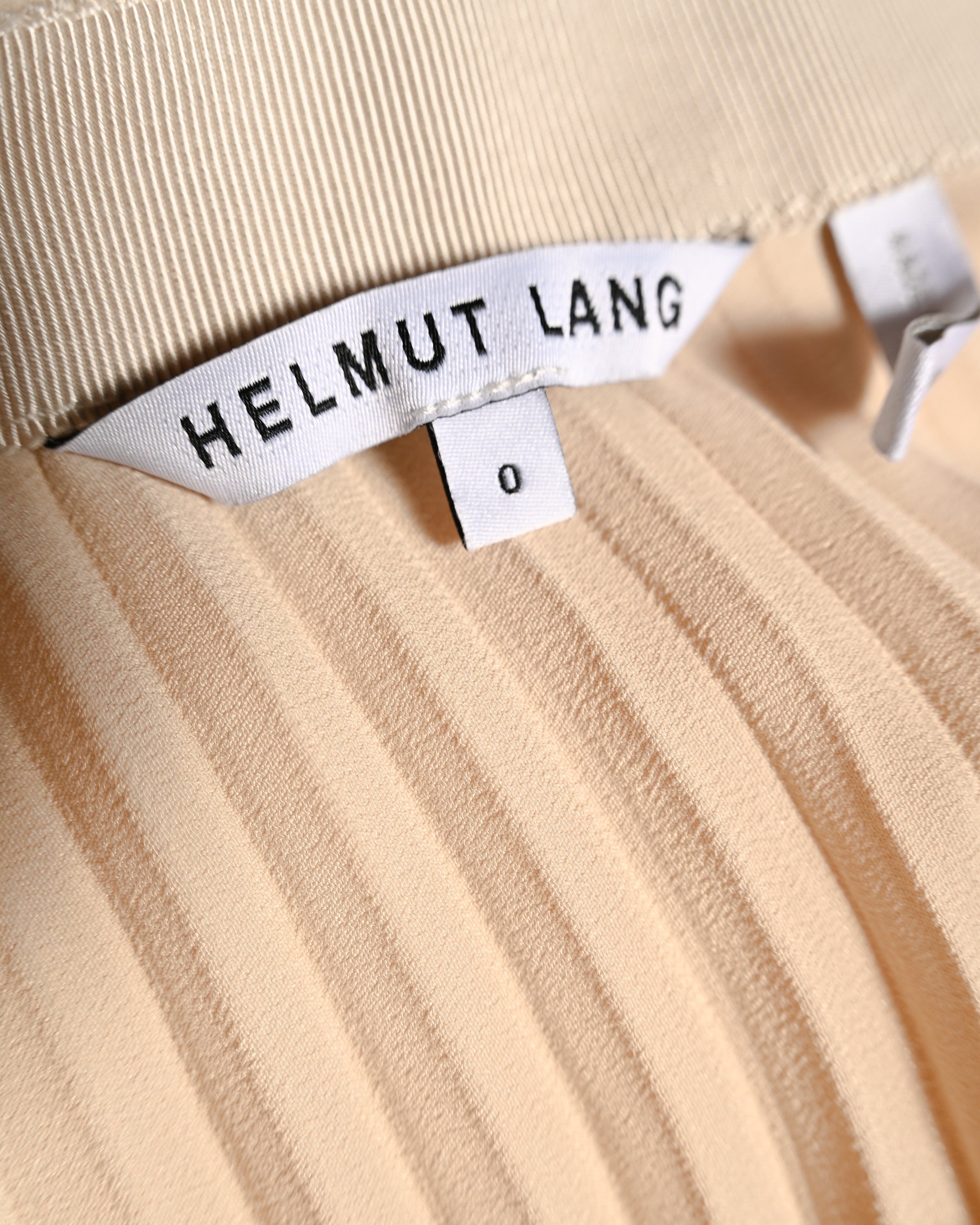 HELMUT LANG / Architectural Pleated Long Skirt Ivory