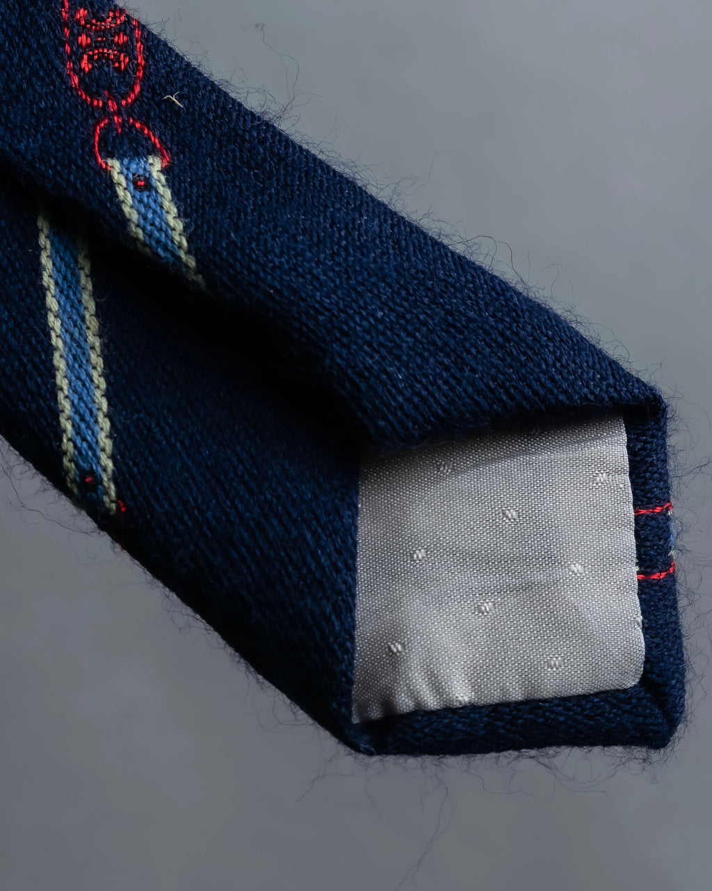 "CELINE" Chain stripe pattern silk necktie