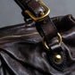 "MIU MIU" Pleated detail rounded boston grained leather 2way bag