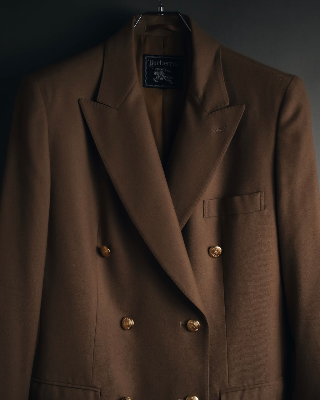 “Burberrys” 90’s crest button double breasted tailored jacket