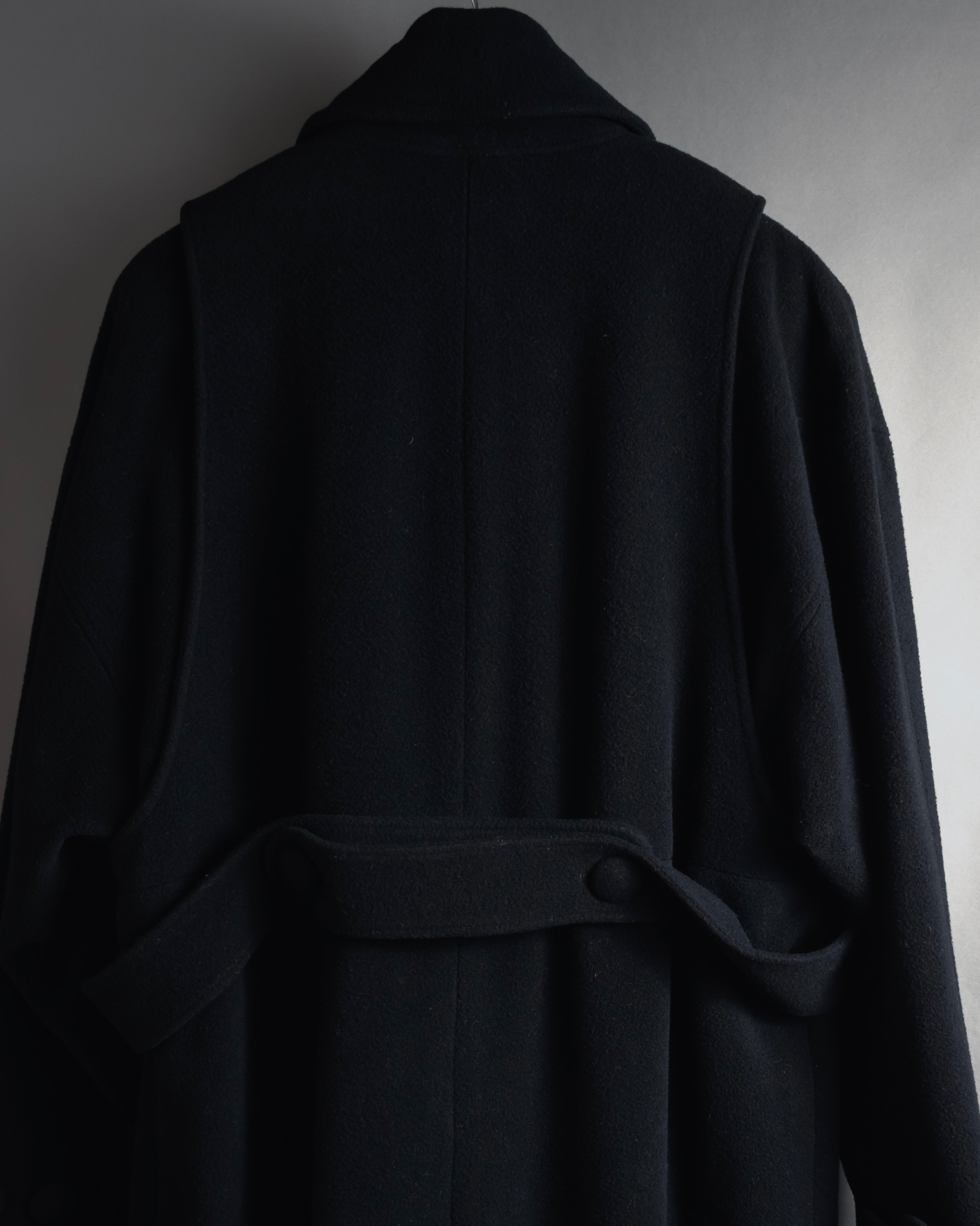 "Karl Lagerfeld" 80's-90's Round collar curvaceous coat